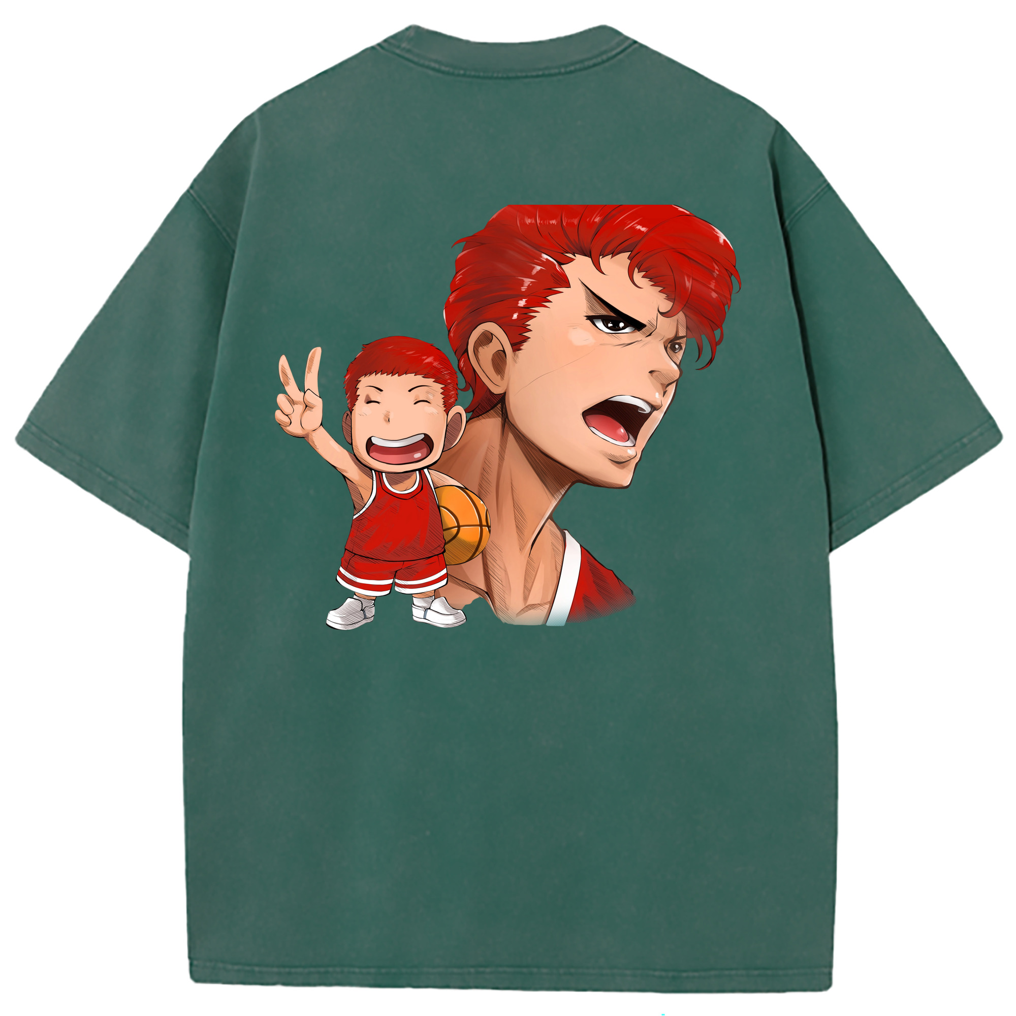 （画像用） SLAM DUNK／スラムダンク 綿100% ヴィンテージ風 半袖Tシャツ（背面プリント）